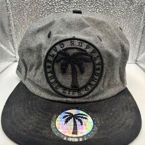 BLVD Gray and Black Palm Tree Hat
